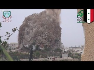 Download Video: Syrian war: Massive tunnel bomb explosion kills 30 soldiers and 2 Islamic Front fighters