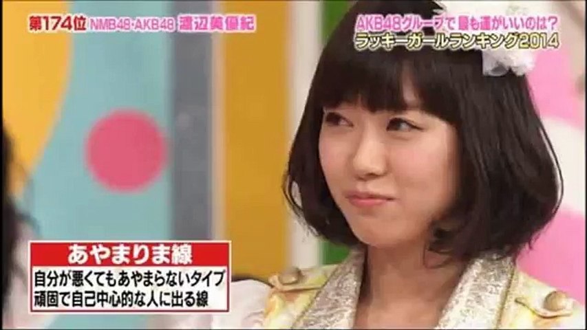 Nmb48渡辺美優紀 吉田朱里 自分で可愛いと思ってる ｗｗ Video Dailymotion