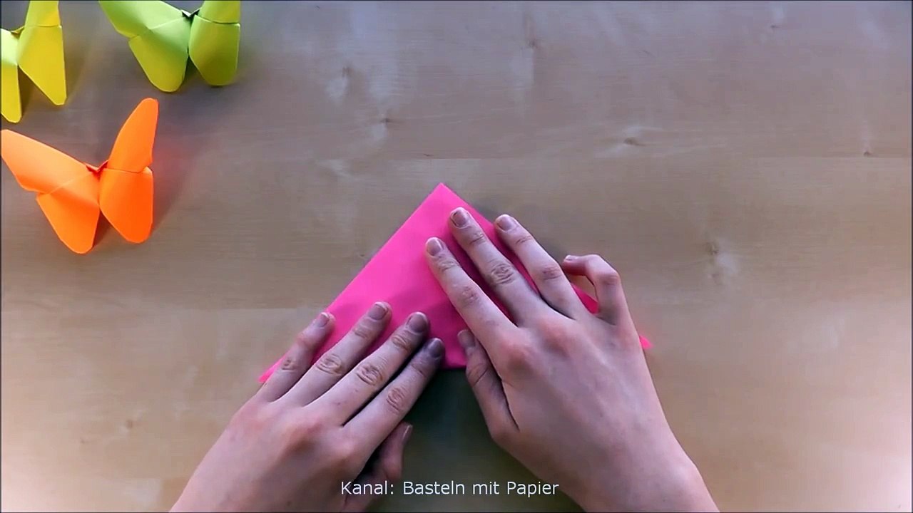 Basteln: Origami Schmetterling falten / Basteln mit Papier / Bastelideen