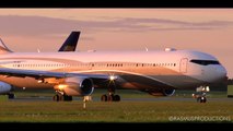Roman Abramovich Boeing 767-300 VIP - Sunset Takeoff at Copenhagen Airport