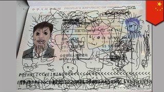 Dziecko maluje po paszporcie, ojciec utknął w Korei.