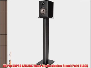 DR Pro DRPRO SMS1BK Wood Studio Monitor Stand (Pair) BLACK