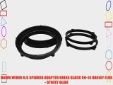 HAWG WIRED 6.5 SPEAKER ADAPTER RINGS BLACK 06-13 HARLEY FLHX - STREET GLIDE