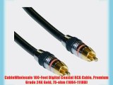 CableWholesale 100-Feet Digital Coaxial RCA Cable Premium Grade 24K Gold 75-ohm (10R4-111HD)
