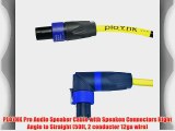 PLOYNK Pro Audio Speaker Cable with Speakon Connectors Right Angle to Straight (50ft 2 conductor