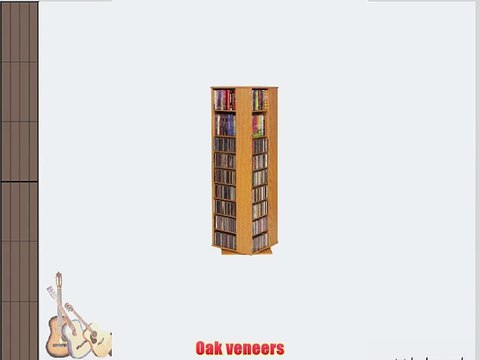 High Capacity Spinning Multimedia Tower Oak