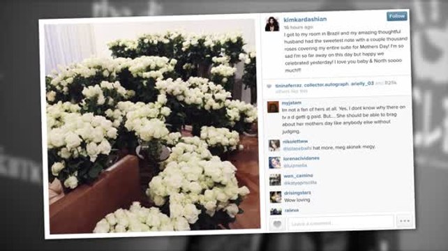 Kanye West le envía a Kim Kardashian miles de rosas el Día de la Madre