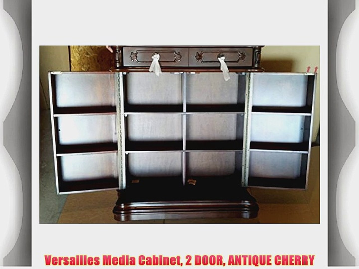 Versailles Media Cabinet 2 Door Antique Cherry Video Dailymotion