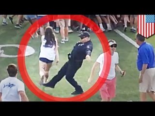 Bully cop trips and pushes students after girls soccer match in Georgetown Texas