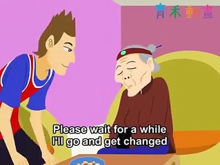 a chinese man eating the nuts....