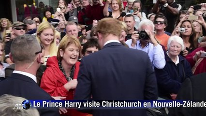 Le Prince Harry visite Christchurch en Nouvelle-Zélande