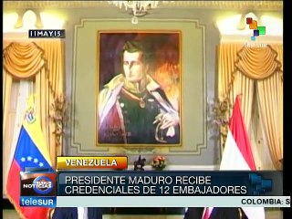 下载视频: Recibe Maduro cartas-credenciales de 12 embajadores