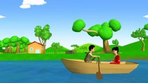 Row row row your boat - 3D Animation English Nursery rhyme for children with lyrics