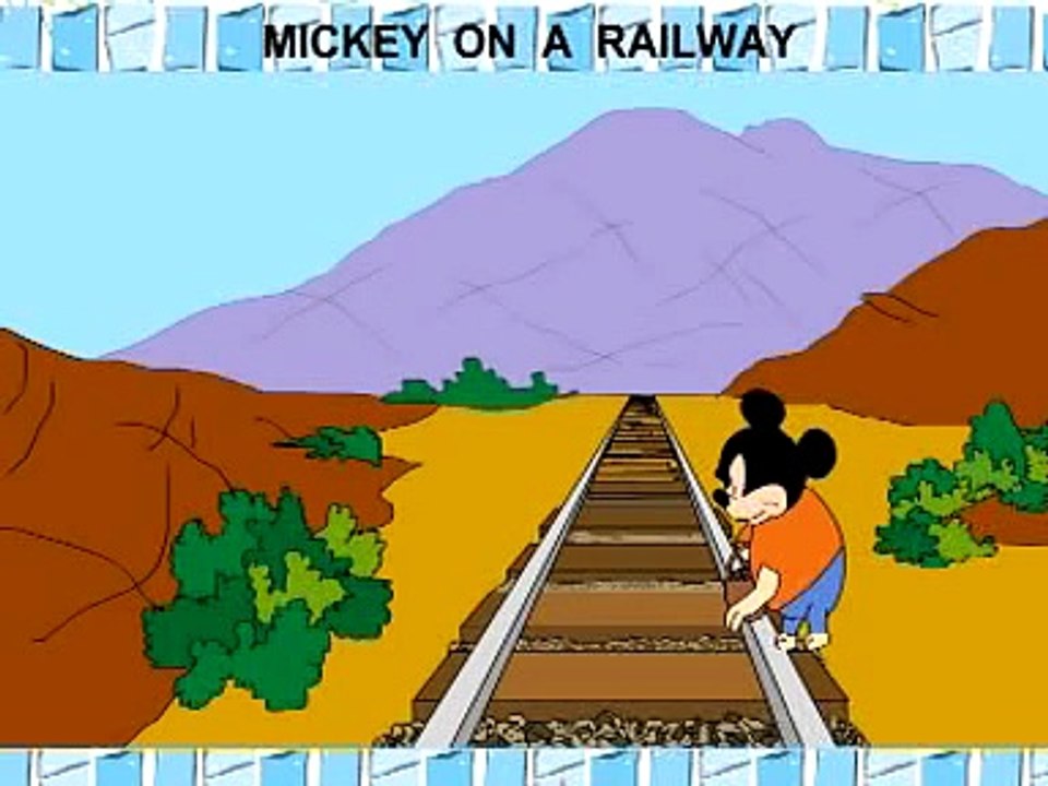 Mickey on a railway-rhymes-rhymes for children-nursery rhymes-english rhymes-rhymes for kids[360P]