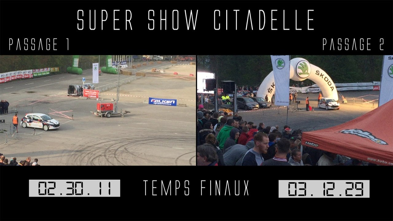 Rallye de Wallonie 2015 - J.L. DELOGNE: Comparaison passage 1 et 2 - Super Show Citadelle