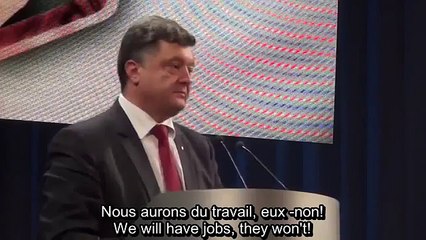 Comment Porochenko parle des ukrainiens de l'Est (Leurs enfants dans les caves_)