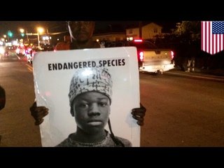 黒人少年射殺　抗議デモ暴徒化