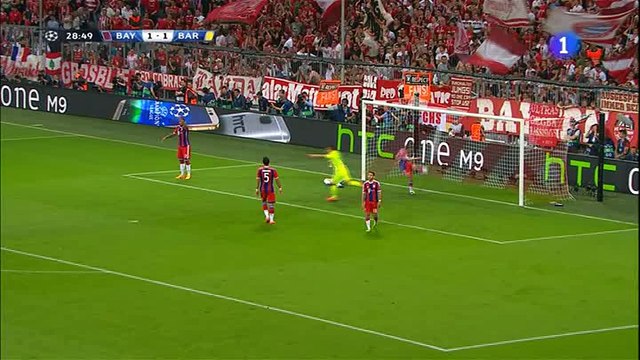 Neymar amazing Goal!!! Bayern Munich 1-2 Barcelona ~ [Champions League] - 12.05.2015