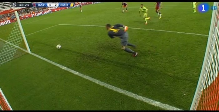 Marc-André ter Stegen save goal - Bayern Munich 1-2 FC Barcelona - 12/05/2015