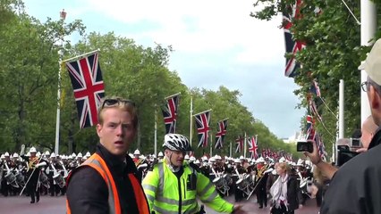 The Massed Bands of HM Royal Marines - The Mall, London - June 2012
