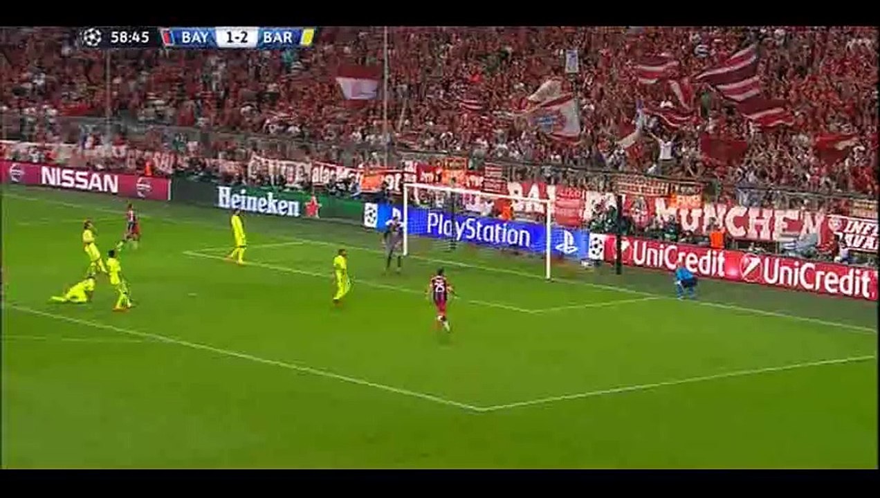 Goal Lewandowski - Bayern Munich 2-2 Barcelona - 12-05-2015
