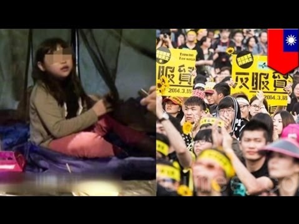 10-year-old Taiwanese student protests against...