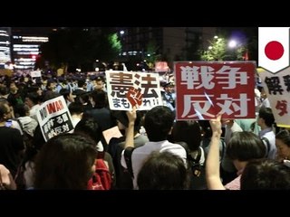 首相官邸デモ　集団的自衛権で