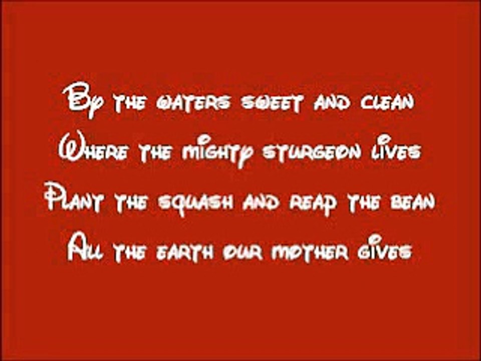Pocahontas-Steady As The Beating Drum Lyrics