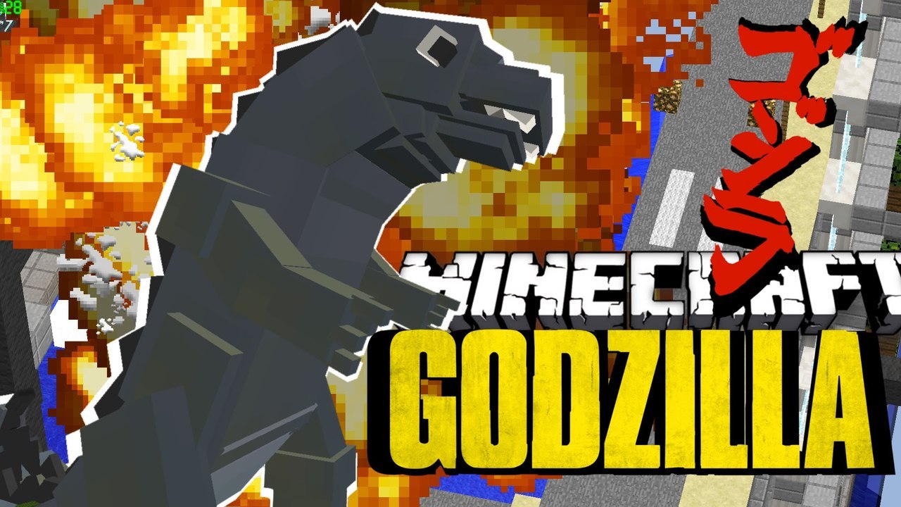 GODZILLA in Vanilla Minecraft 1.8.3 Control to Destroy Cities w/ Special Abilities NikNikamTV