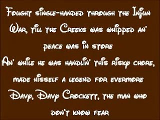 The Ballad Of Davy Crockett Lyrics