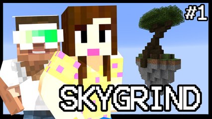 MINECRAFT SKY GRIND - EP 1 - MAKING A BASE!