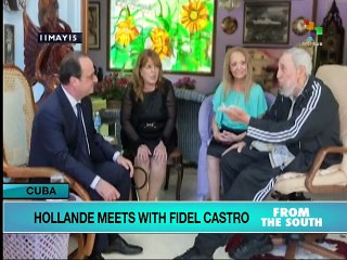 Hollande Meets with Fidel Castro