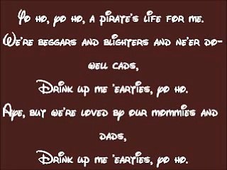 Pirates Of The Caribbean-Yo Ho! (A Pirate's Life For Me) Lyrics
