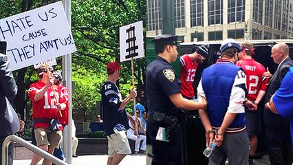 Patriots Protestors Handcuff Themselves at NFL Offices, Get Arrested