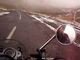 triumph scrambler road  and weather conditions of iran ( to the alamut castle )