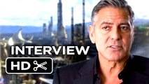 Tomorrowland Interview - George Clooney (2015) - Hugh Laurie, Britt Robertson Movie HD