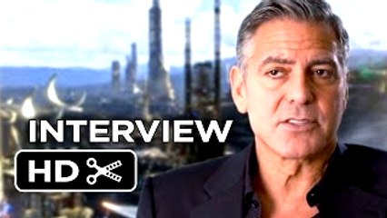 Tomorrowland Interview - George Clooney (2015) - Hugh Laurie, Britt Robertson Movie HD