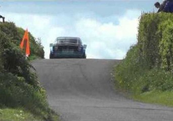 Rally Car Performs Unexpected Jump