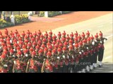 BSF personnel and Sikh Regiment parade on Republic Day in Delhi