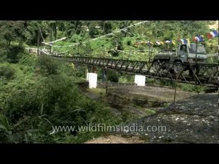 Highest bridge in the world? Indian military trucks crossing it!