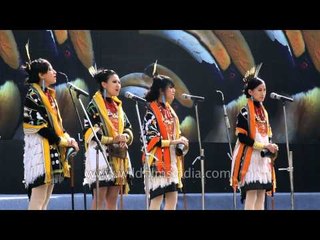 Tetseo Sisters singing Naga folk song at Hornbill festival 2013