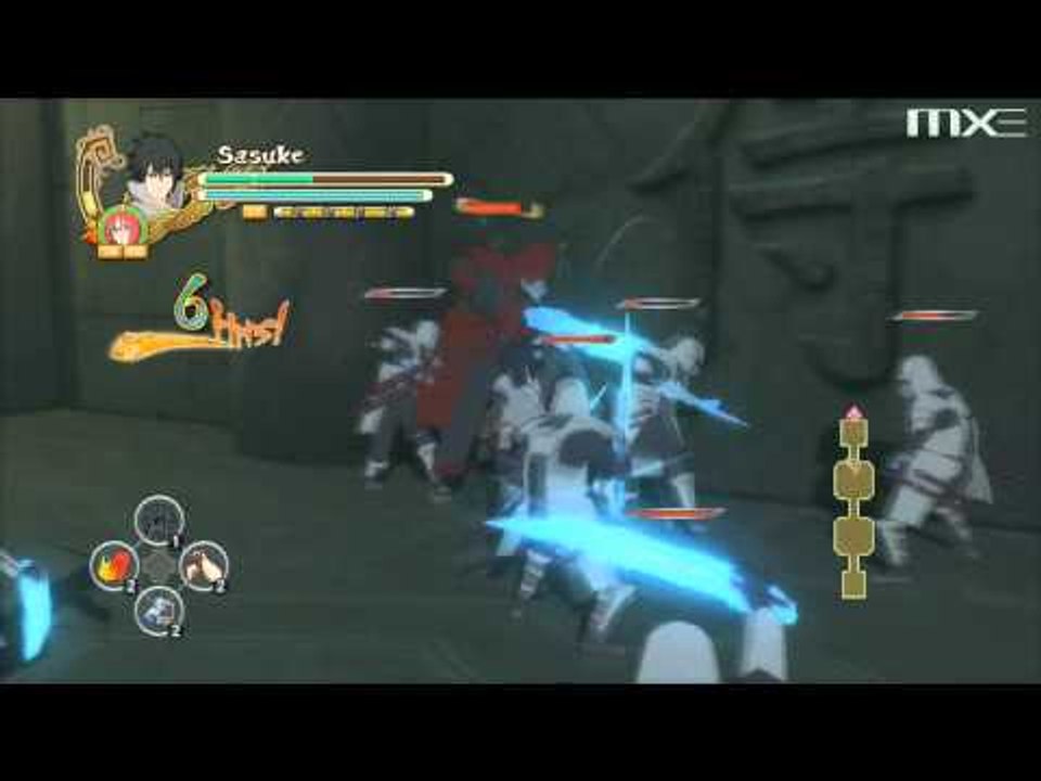 Naruto Shippuden: Ultimate Ninja Storm 3: Full Burst - Sasuke Mob Battle Gameplay HD