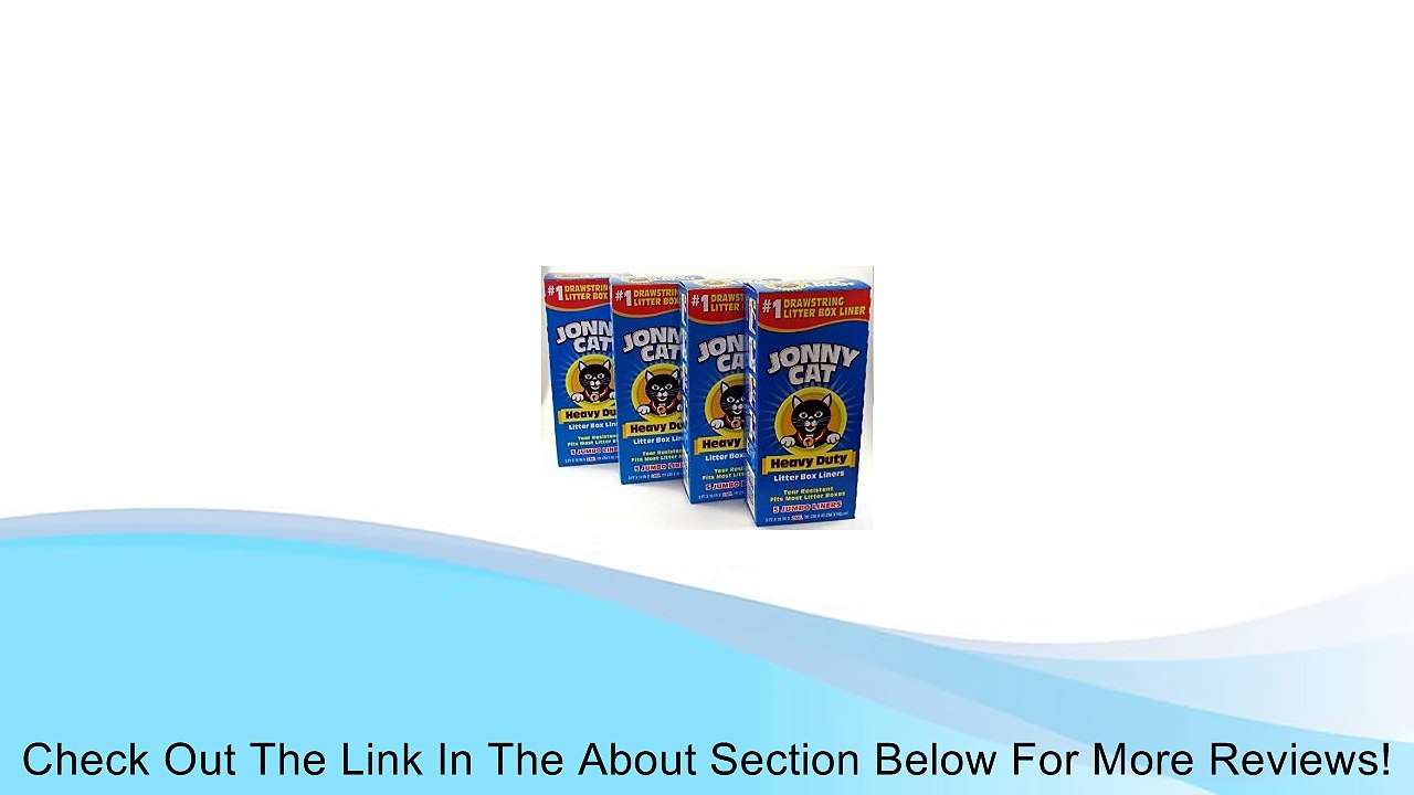 Jonny Cat Litter Box Liners, Heavy Duty, Jumbo 5 Per Box (4 Pack/boxes) Review