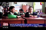 Escolares aún no reciben desayunos de Qali Warma en Lima y Callao