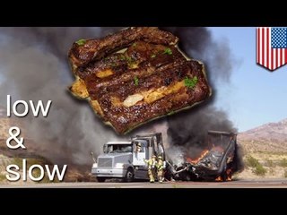 思わぬ場所でバーベキュー　米