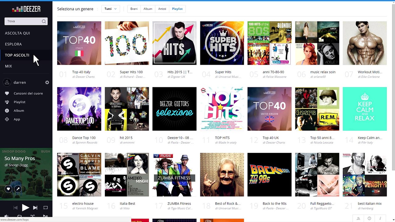 Navigate DEEZER Interface