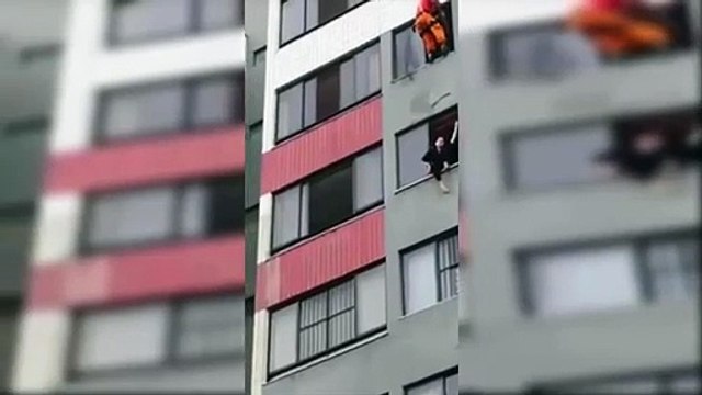 Firefighter Prevents Woman Committing Suicide With Epic Dropkick