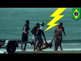 Photo captures lightning striking dead Brazilian woman at beach in Guaruja