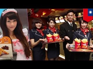 美人マック店員　コスプレ接客