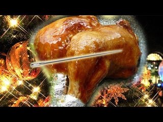クリスマス用チキンから縫い針